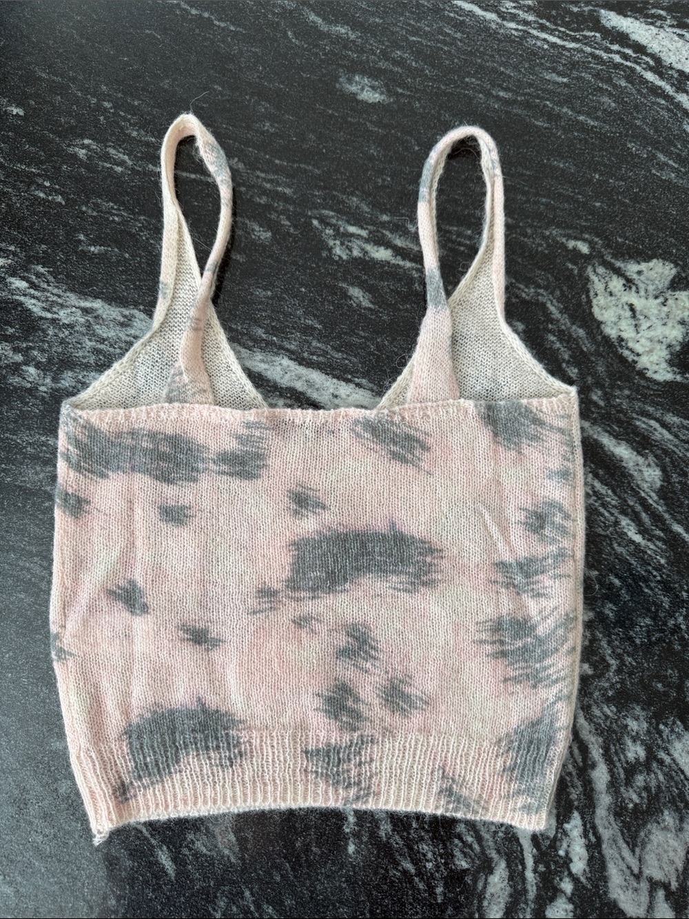 Zara Pink and Gray Tie-Dye Knit Camisole - Picture 4 of 7